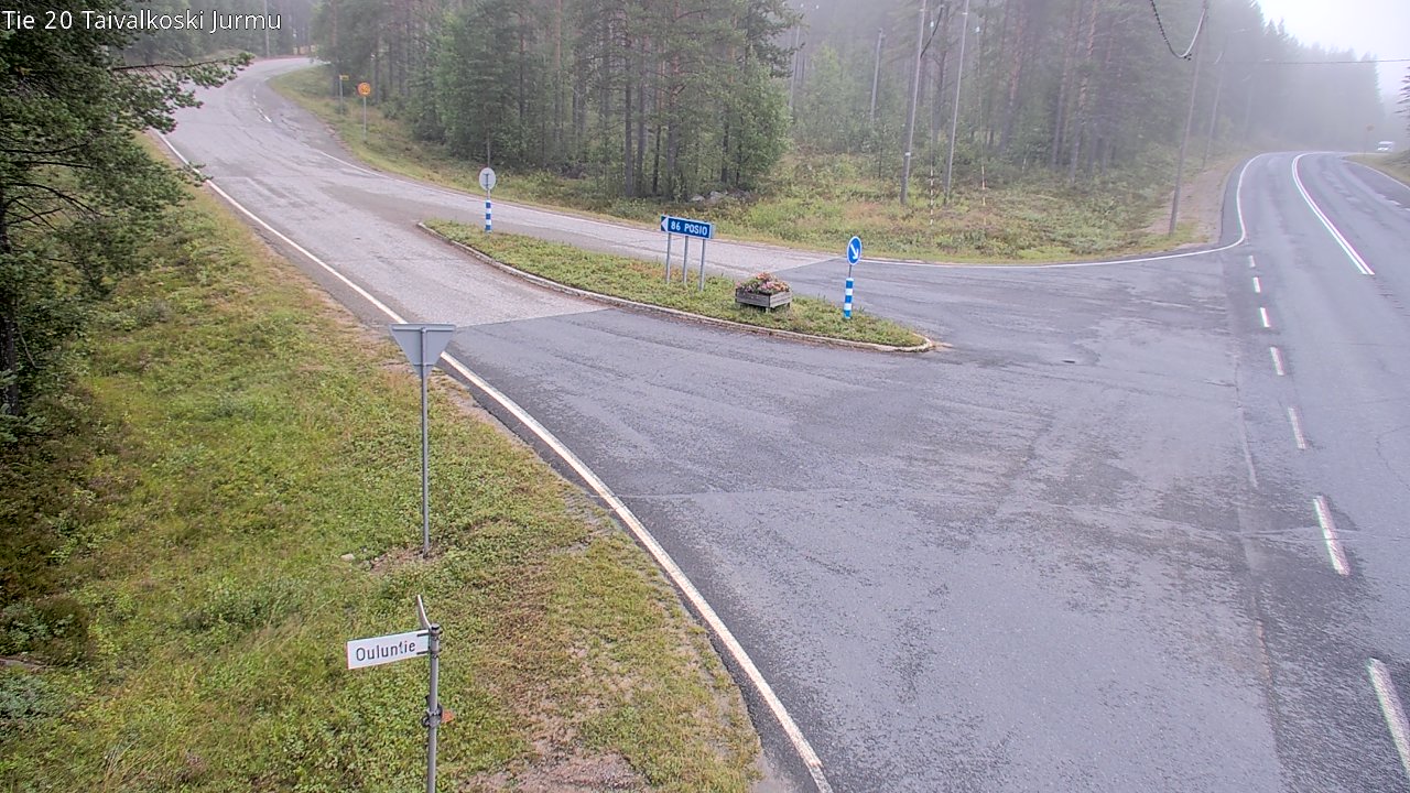 Weather Camera Image Väg 20 Taivalkoski, Jurmu, Taivalkoski, Pohjois-Pohjanmaa