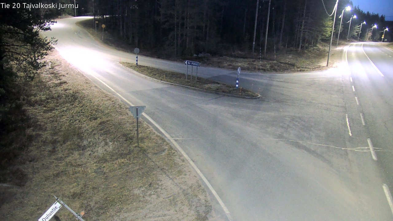 Weather Camera Image Road 20 Taivalkoski, Jurmu, Taivalkoski, Pohjois-Pohjanmaa