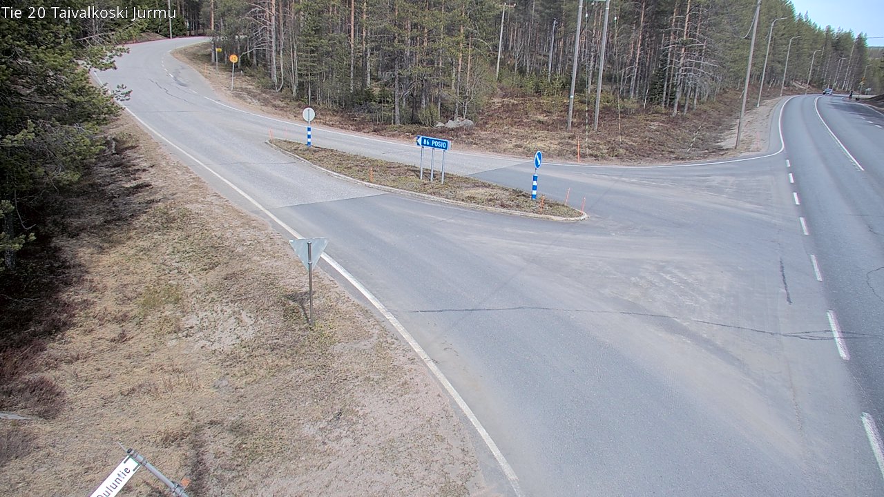 Weather Camera Image Road 20 Taivalkoski, Jurmu, Taivalkoski, Pohjois-Pohjanmaa