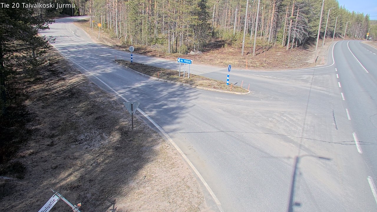 Weather Camera Image Road 20 Taivalkoski, Jurmu, Taivalkoski, Pohjois-Pohjanmaa