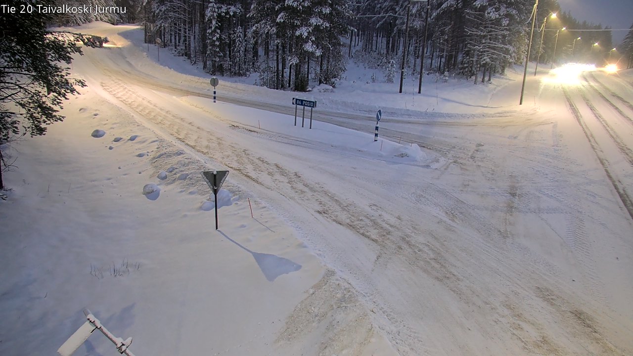 Weather Camera Image Väg 20 Taivalkoski, Jurmu, Taivalkoski, Pohjois-Pohjanmaa