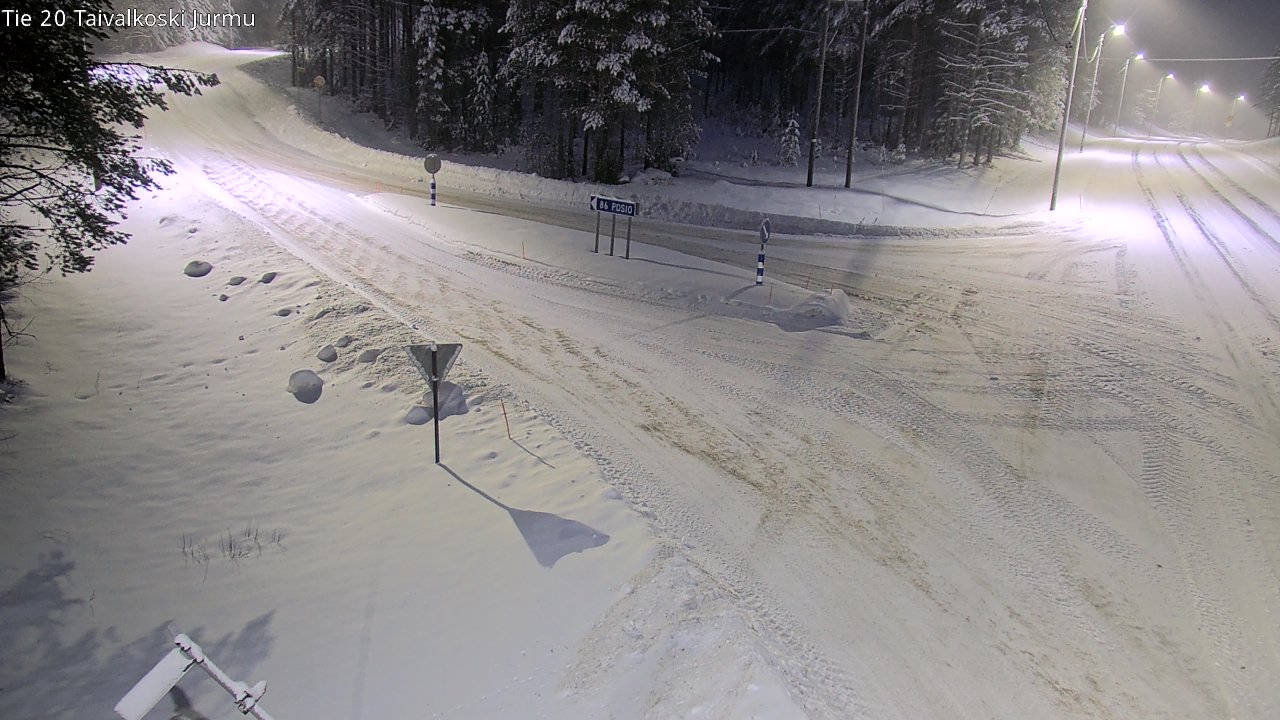Weather Camera Image Väg 20 Taivalkoski, Jurmu, Taivalkoski, Pohjois-Pohjanmaa