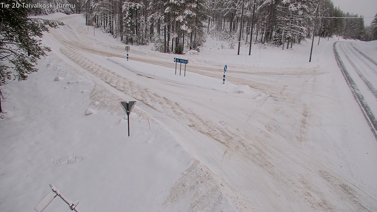 Weather Camera Image Väg 20 Taivalkoski, Jurmu, Taivalkoski, Pohjois-Pohjanmaa