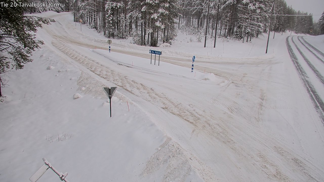 Weather Camera Image Väg 20 Taivalkoski, Jurmu, Taivalkoski, Pohjois-Pohjanmaa