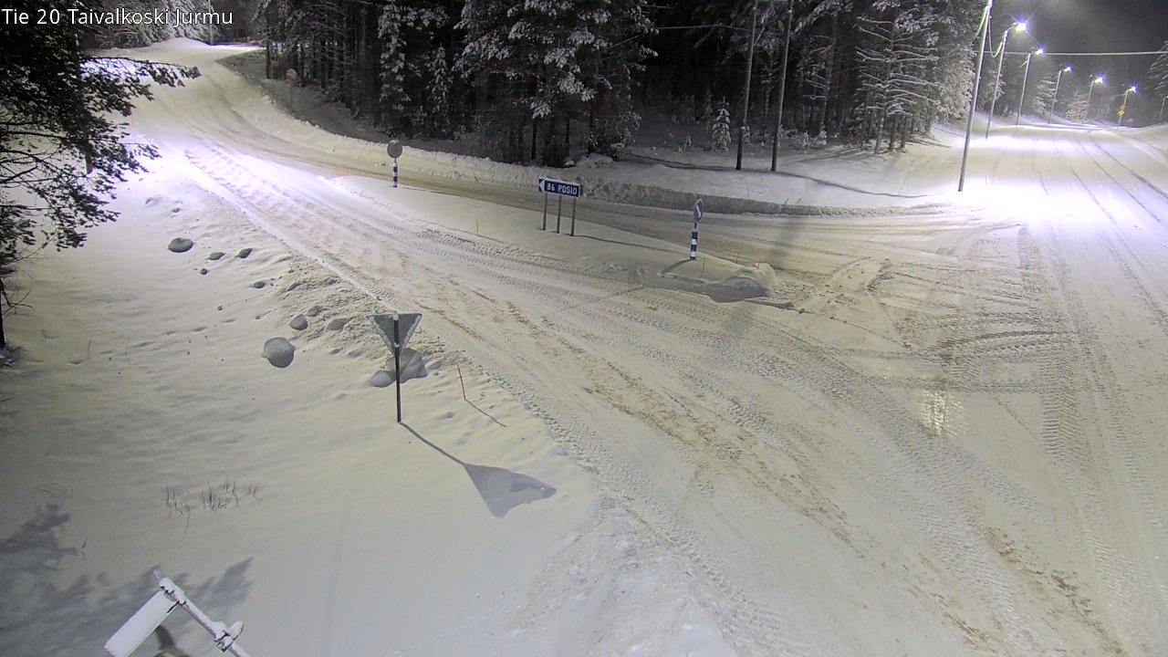 Weather Camera Image Väg 20 Taivalkoski, Jurmu, Taivalkoski, Pohjois-Pohjanmaa