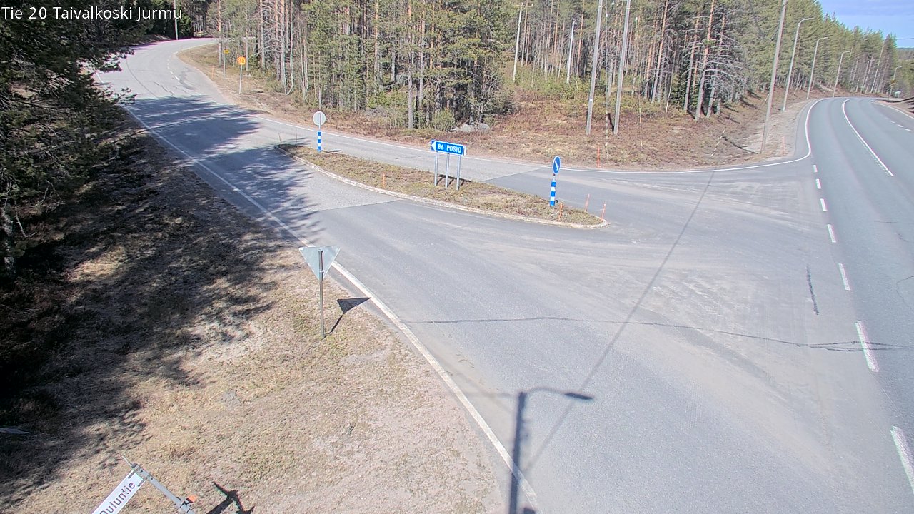 Weather Camera Image Road 20 Taivalkoski, Jurmu, Taivalkoski, Pohjois-Pohjanmaa