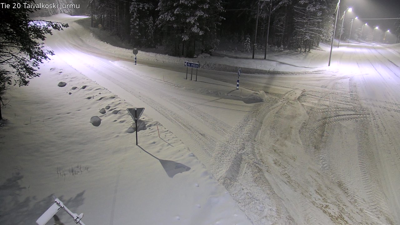 Weather Camera Image Väg 20 Taivalkoski, Jurmu, Taivalkoski, Pohjois-Pohjanmaa