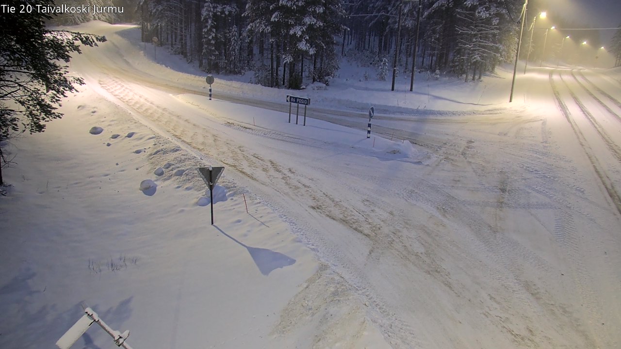 Weather Camera Image Väg 20 Taivalkoski, Jurmu, Taivalkoski, Pohjois-Pohjanmaa