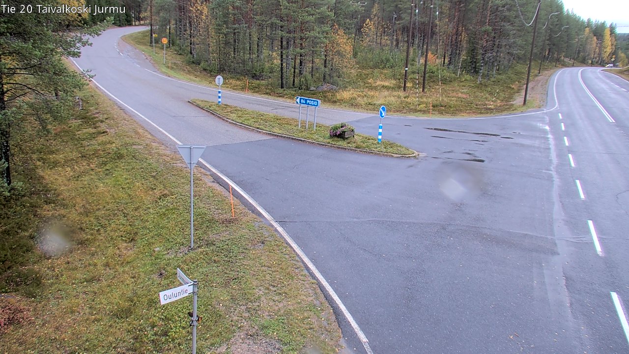 Weather Camera Image Road 20 Taivalkoski, Jurmu, Taivalkoski, Pohjois-Pohjanmaa