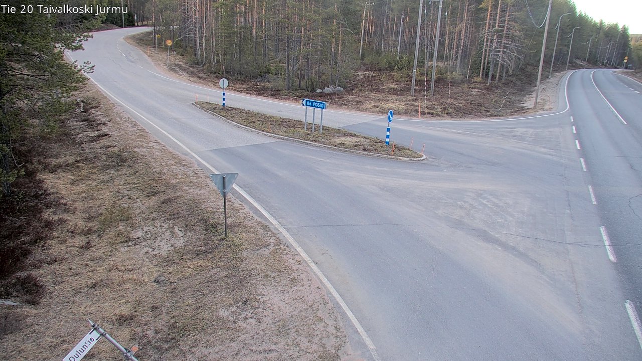 Weather Camera Image Road 20 Taivalkoski, Jurmu, Taivalkoski, Pohjois-Pohjanmaa
