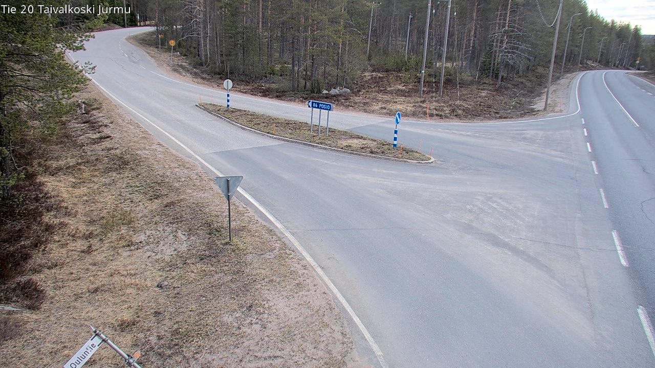 Weather Camera Image Väg 20 Taivalkoski, Jurmu, Taivalkoski, Pohjois-Pohjanmaa