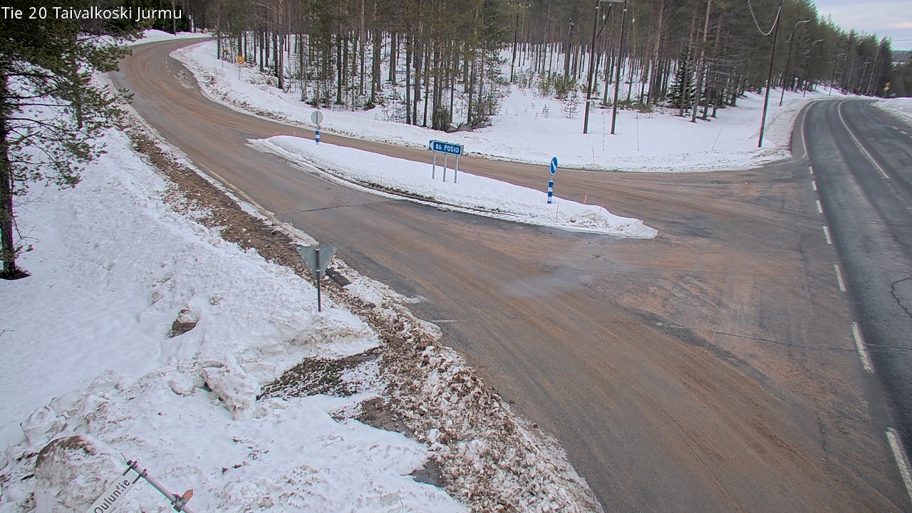Weather Camera Image Väg 20 Taivalkoski, Jurmu, Taivalkoski, Pohjois-Pohjanmaa