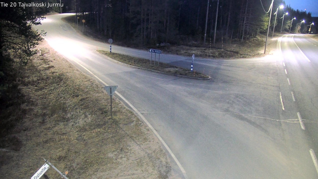 Weather Camera Image Road 20 Taivalkoski, Jurmu, Taivalkoski, Pohjois-Pohjanmaa