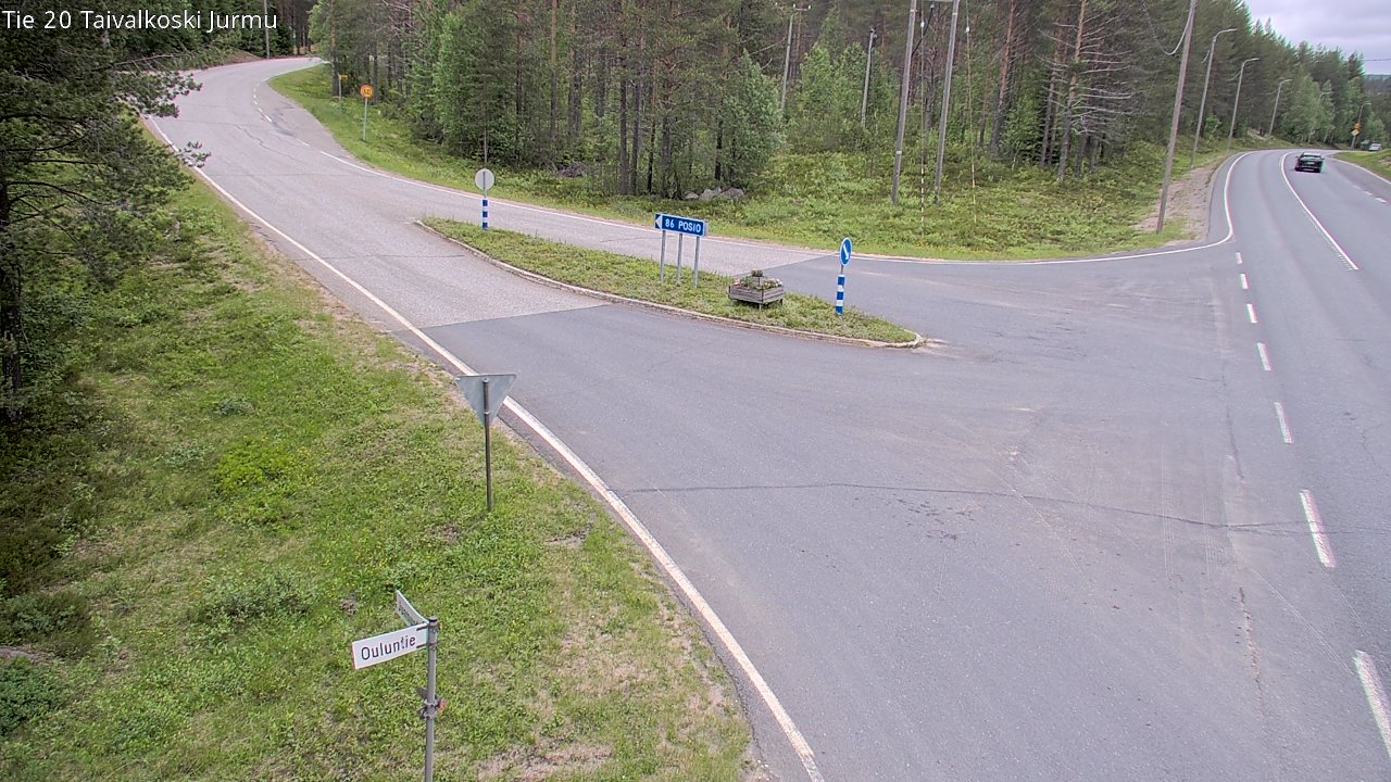 Weather Camera Image Road 20 Taivalkoski, Jurmu, Taivalkoski, Pohjois-Pohjanmaa