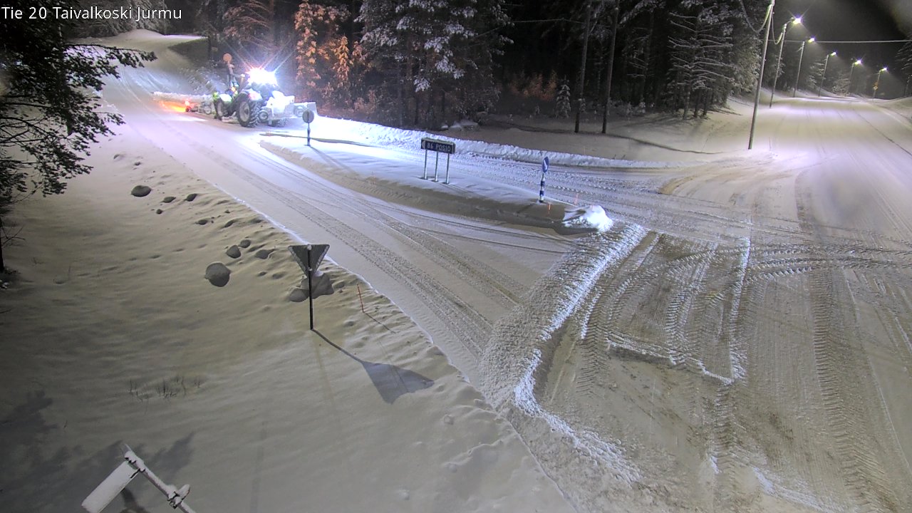 Weather Camera Image Väg 20 Taivalkoski, Jurmu, Taivalkoski, Pohjois-Pohjanmaa