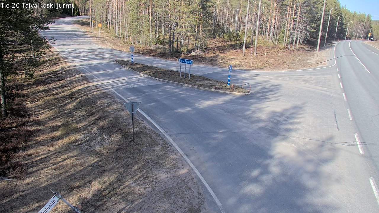 Weather Camera Image Road 20 Taivalkoski, Jurmu, Taivalkoski, Pohjois-Pohjanmaa