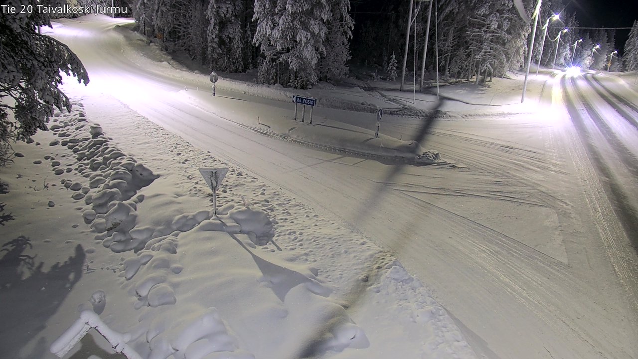 Weather Camera Image Road 20 Taivalkoski, Jurmu, Taivalkoski, Pohjois-Pohjanmaa
