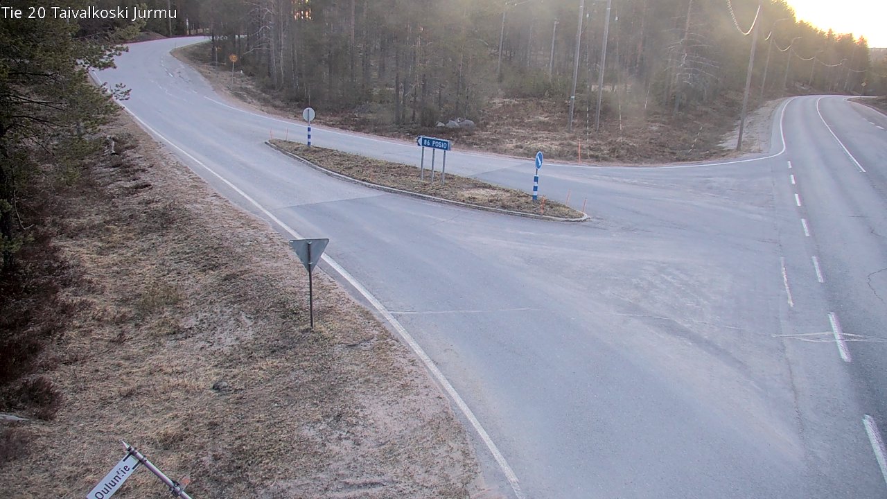 Weather Camera Image Road 20 Taivalkoski, Jurmu, Taivalkoski, Pohjois-Pohjanmaa