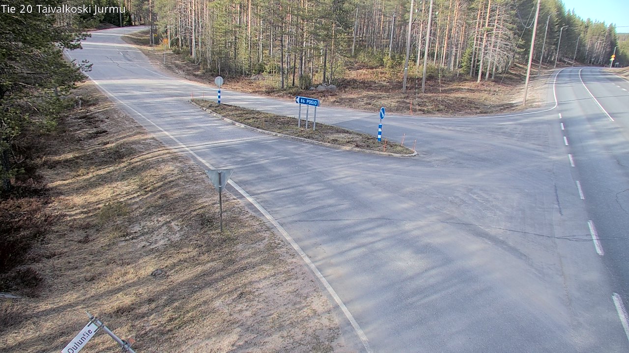 Weather Camera Image Road 20 Taivalkoski, Jurmu, Taivalkoski, Pohjois-Pohjanmaa