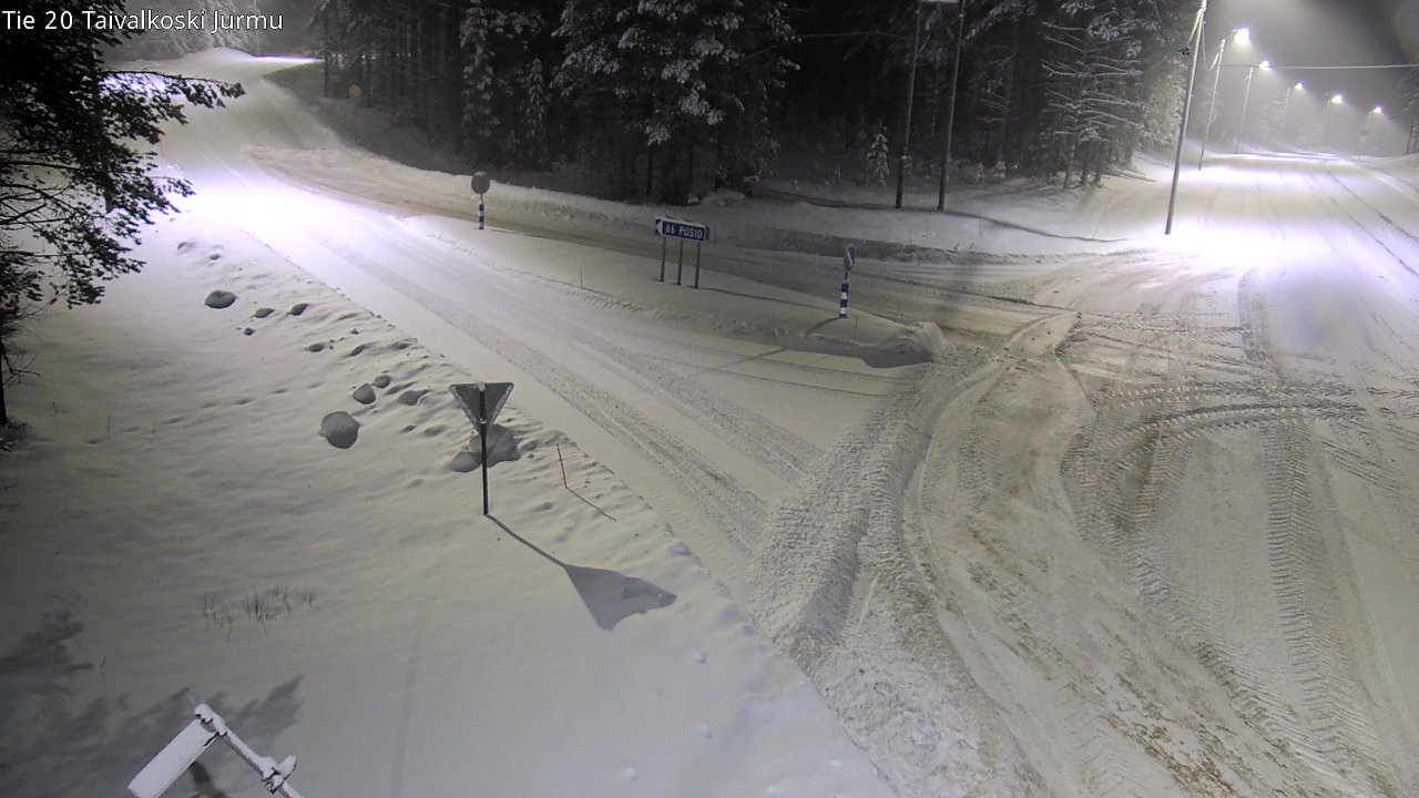 Weather Camera Image Väg 20 Taivalkoski, Jurmu, Taivalkoski, Pohjois-Pohjanmaa