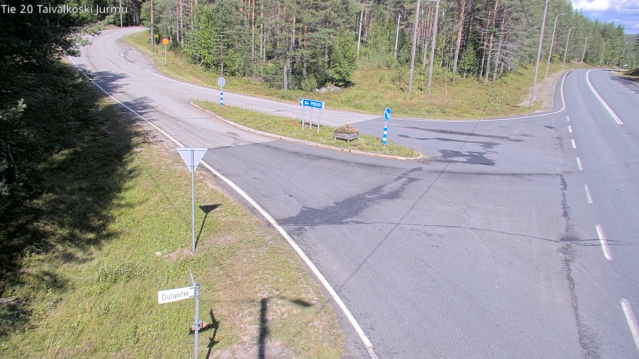 Weather Camera Image Road 20 Taivalkoski, Jurmu, Taivalkoski, Pohjois-Pohjanmaa