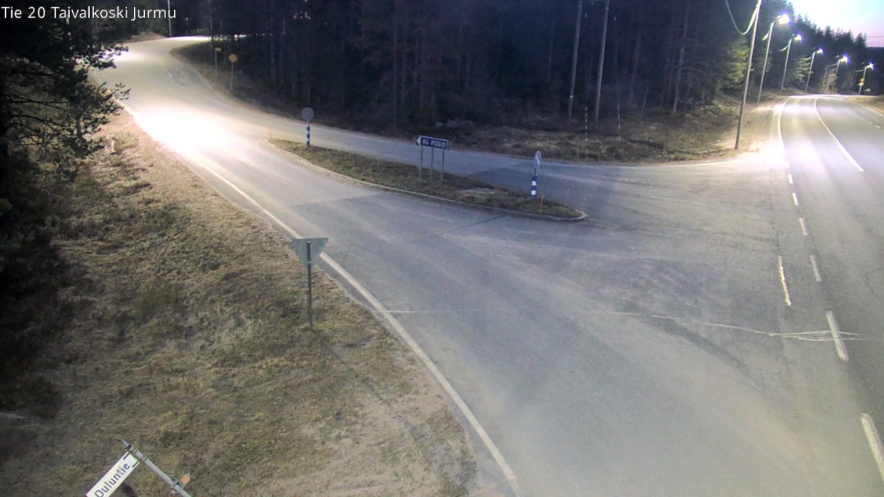 Weather Camera Image Road 20 Taivalkoski, Jurmu, Taivalkoski, Pohjois-Pohjanmaa