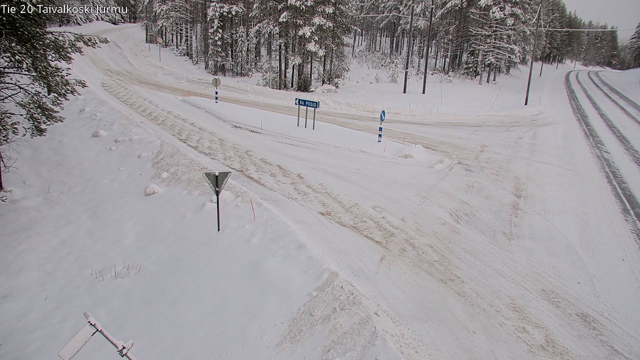 Weather Camera Image Väg 20 Taivalkoski, Jurmu, Taivalkoski, Pohjois-Pohjanmaa