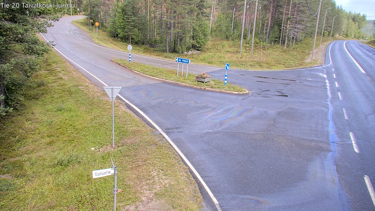 Weather Camera Image Road 20 Taivalkoski, Jurmu, Taivalkoski, Pohjois-Pohjanmaa