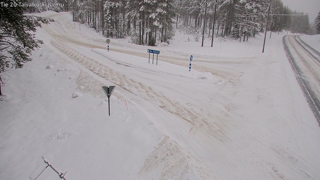 Weather Camera Image Väg 20 Taivalkoski, Jurmu, Taivalkoski, Pohjois-Pohjanmaa