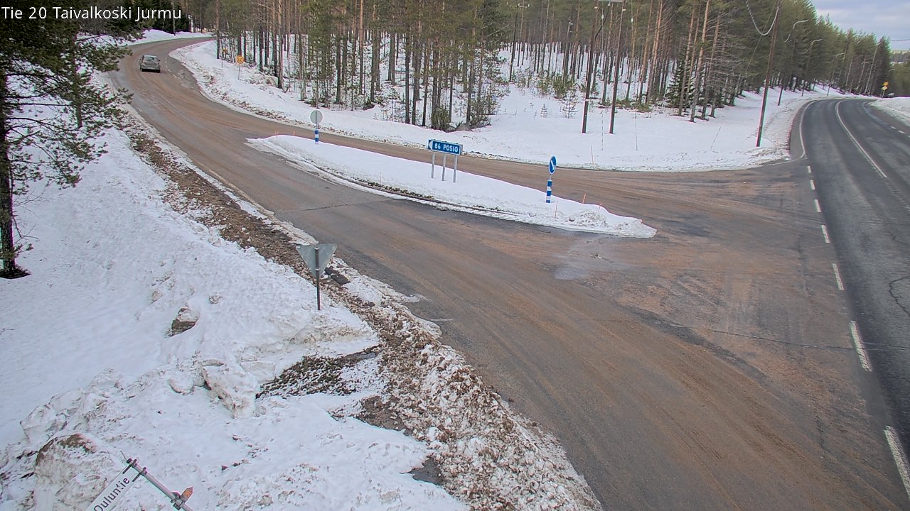 Weather Camera Image Road 20 Taivalkoski, Jurmu, Taivalkoski, Pohjois-Pohjanmaa