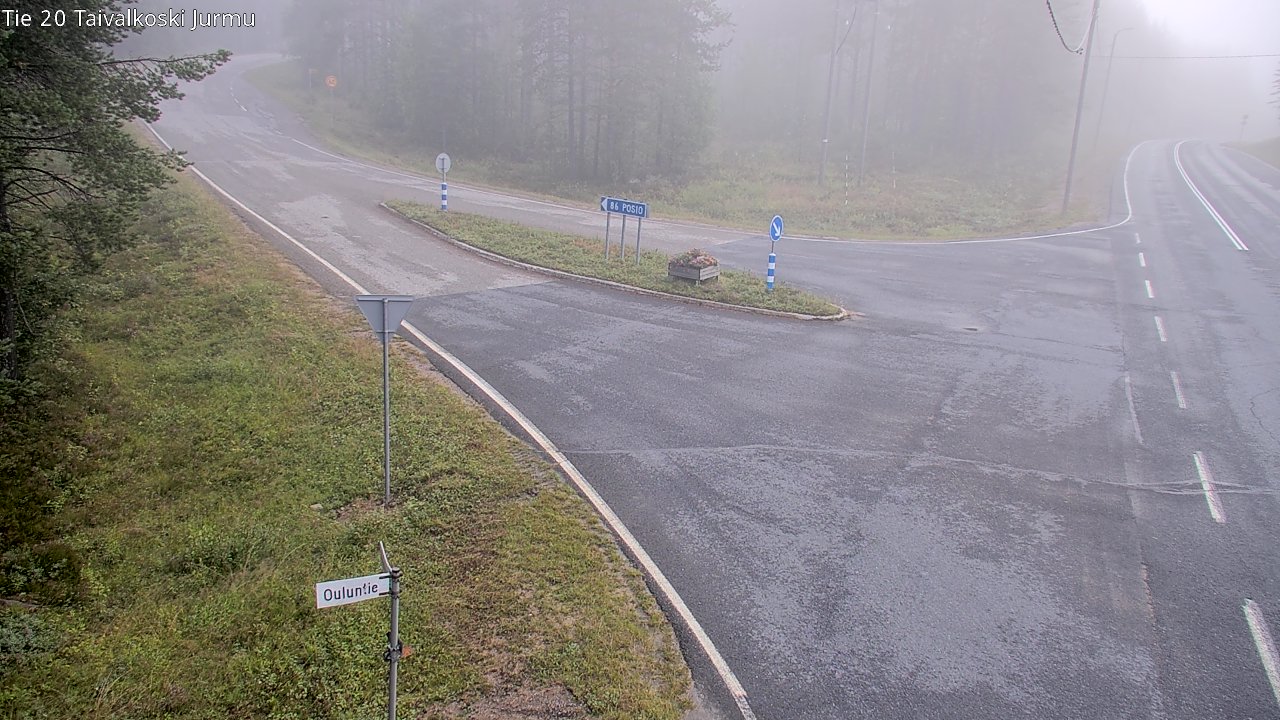 Weather Camera Image Väg 20 Taivalkoski, Jurmu, Taivalkoski, Pohjois-Pohjanmaa