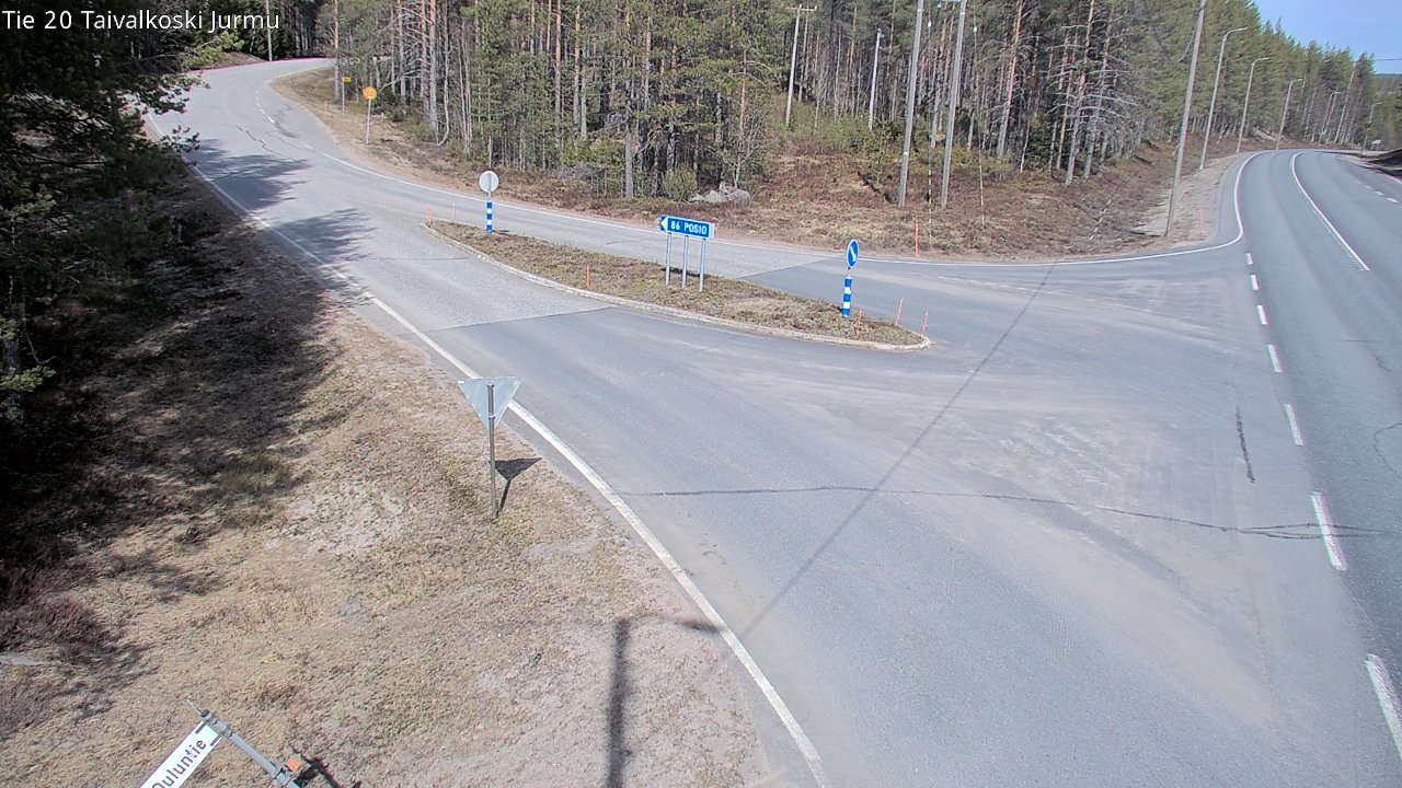 Weather Camera Image Road 20 Taivalkoski, Jurmu, Taivalkoski, Pohjois-Pohjanmaa