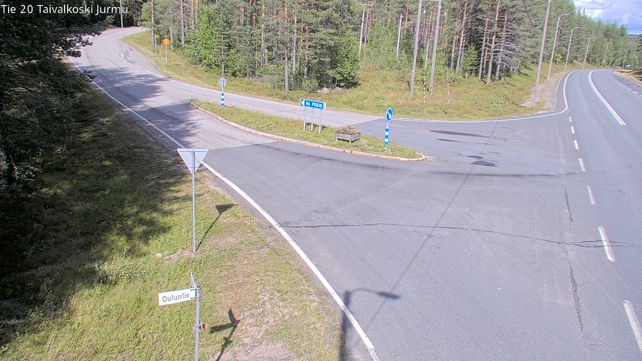Weather Camera Image Road 20 Taivalkoski, Jurmu, Taivalkoski, Pohjois-Pohjanmaa