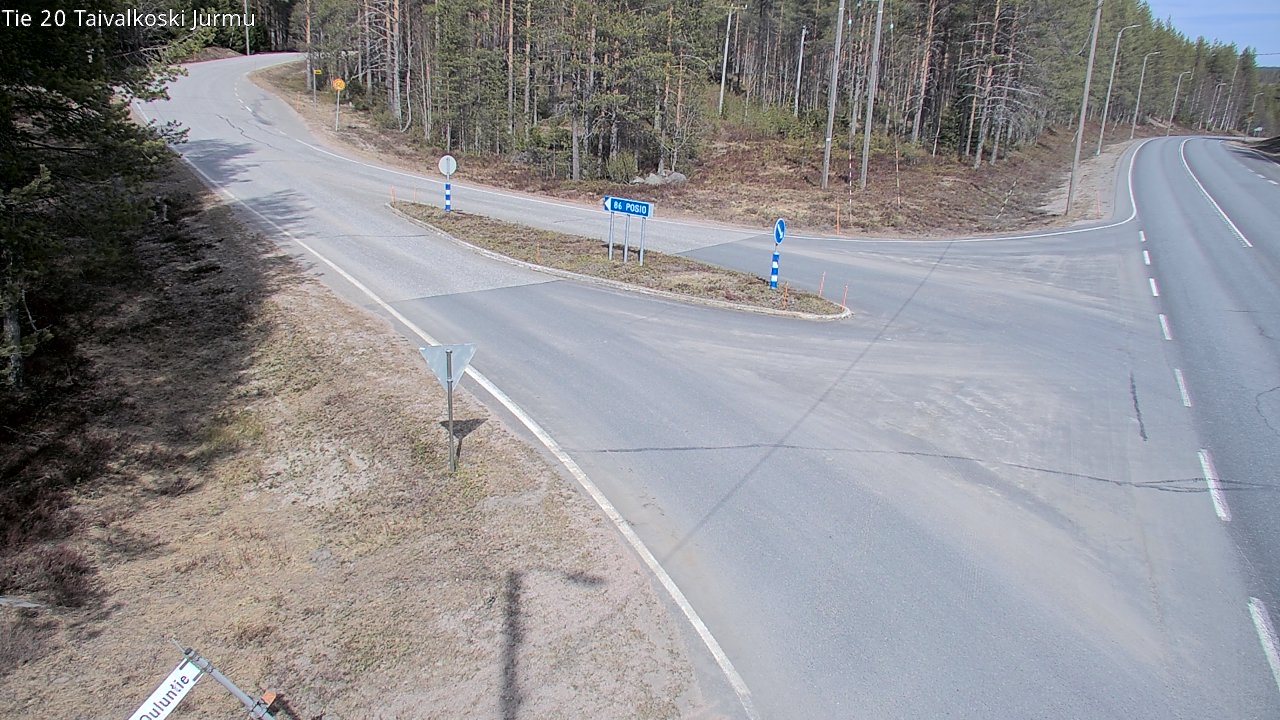 Weather Camera Image Road 20 Taivalkoski, Jurmu, Taivalkoski, Pohjois-Pohjanmaa