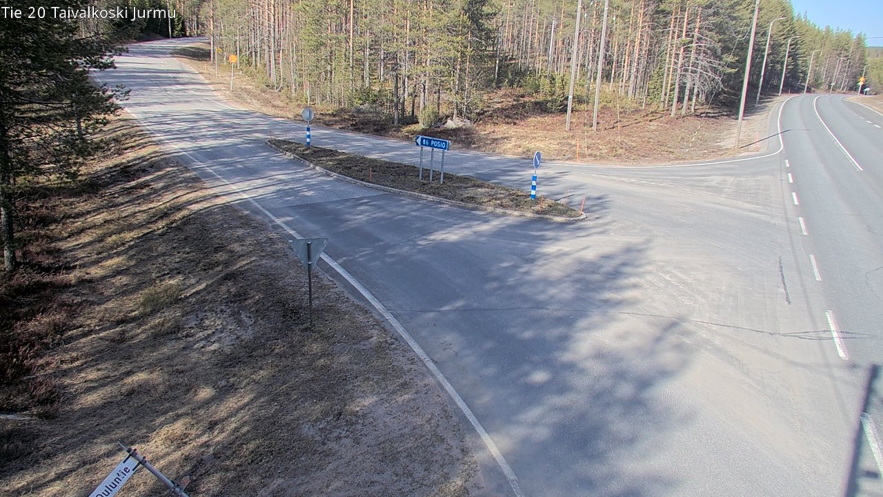 Weather Camera Image Road 20 Taivalkoski, Jurmu, Taivalkoski, Pohjois-Pohjanmaa