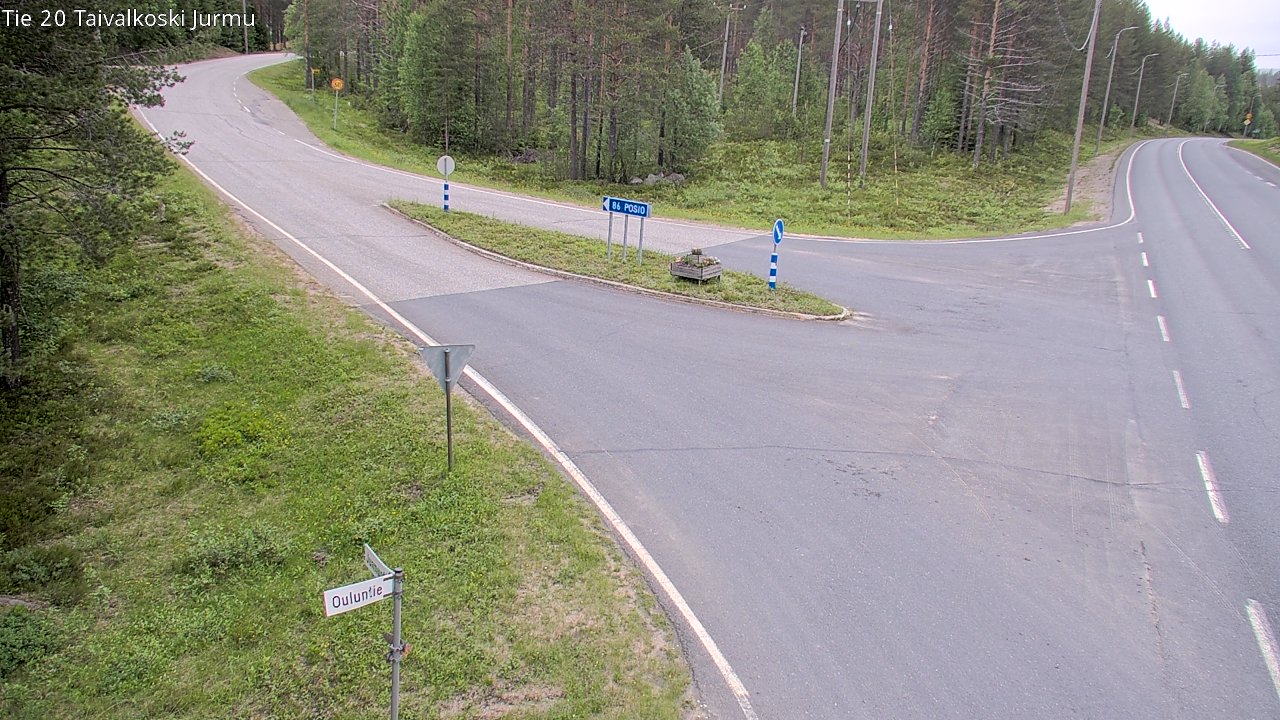 Weather Camera Image Road 20 Taivalkoski, Jurmu, Taivalkoski, Pohjois-Pohjanmaa