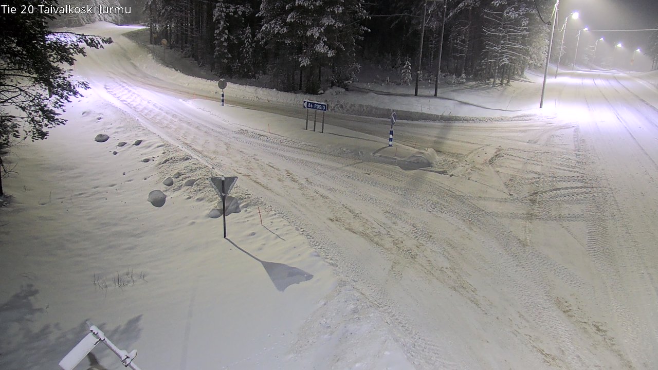 Weather Camera Image Väg 20 Taivalkoski, Jurmu, Taivalkoski, Pohjois-Pohjanmaa