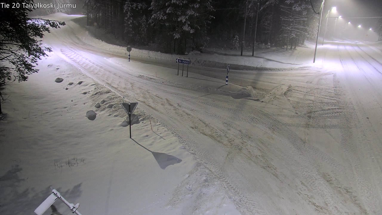 Weather Camera Image Väg 20 Taivalkoski, Jurmu, Taivalkoski, Pohjois-Pohjanmaa