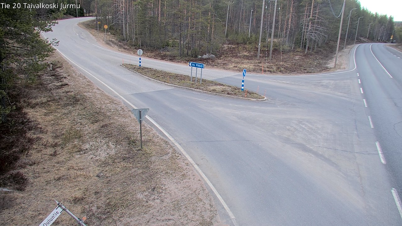 Weather Camera Image Road 20 Taivalkoski, Jurmu, Taivalkoski, Pohjois-Pohjanmaa