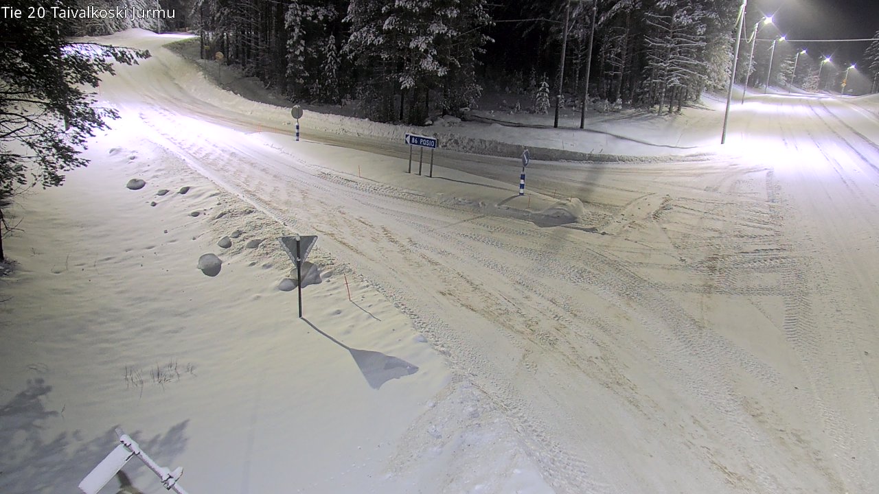 Weather Camera Image Väg 20 Taivalkoski, Jurmu, Taivalkoski, Pohjois-Pohjanmaa
