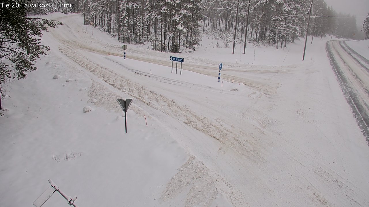 Weather Camera Image Väg 20 Taivalkoski, Jurmu, Taivalkoski, Pohjois-Pohjanmaa