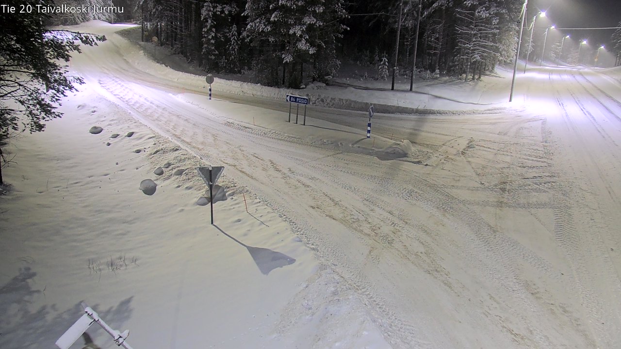 Weather Camera Image Väg 20 Taivalkoski, Jurmu, Taivalkoski, Pohjois-Pohjanmaa