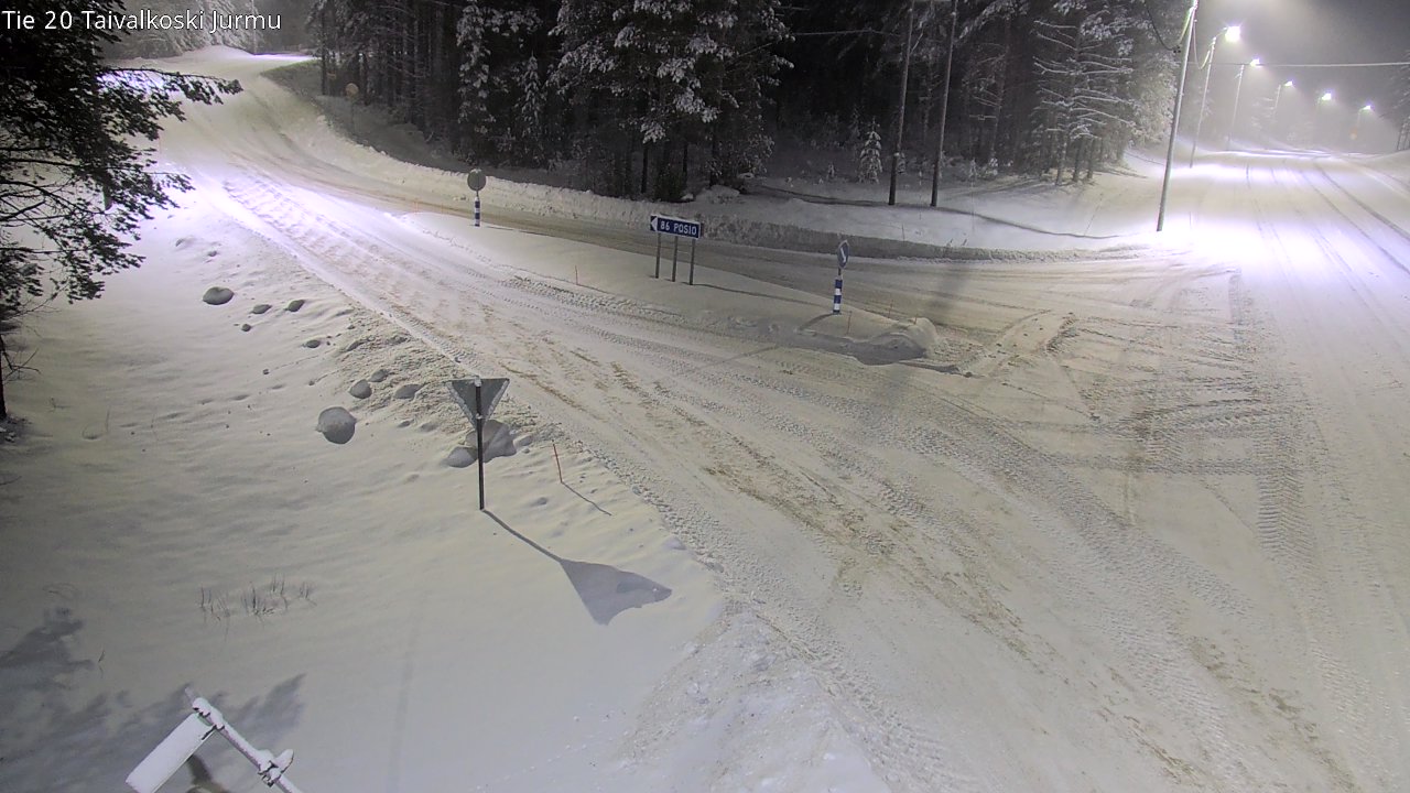 Weather Camera Image Väg 20 Taivalkoski, Jurmu, Taivalkoski, Pohjois-Pohjanmaa