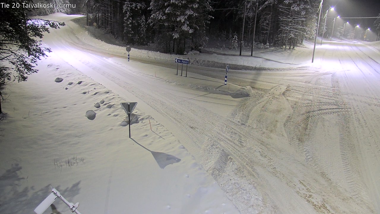 Weather Camera Image Väg 20 Taivalkoski, Jurmu, Taivalkoski, Pohjois-Pohjanmaa