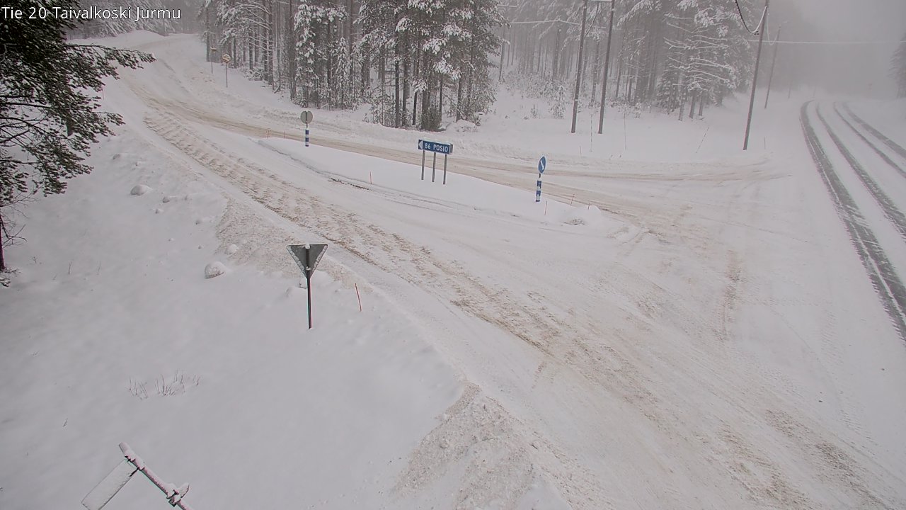 Weather Camera Image Väg 20 Taivalkoski, Jurmu, Taivalkoski, Pohjois-Pohjanmaa
