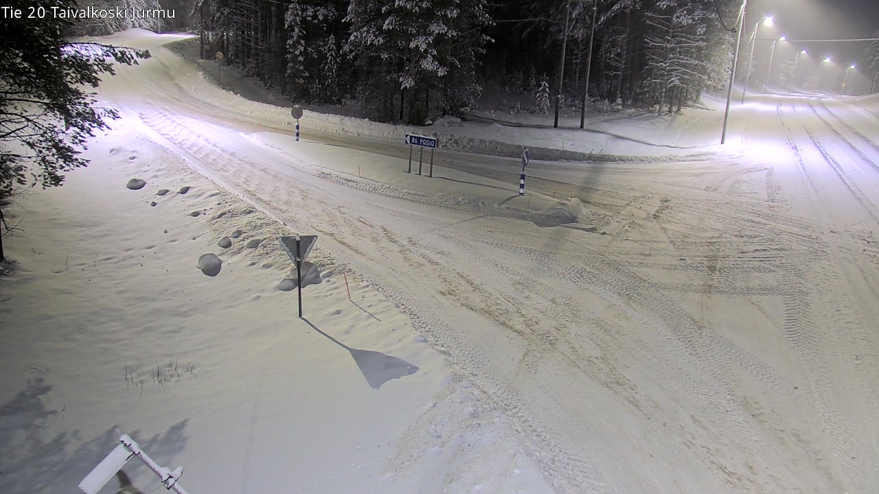 Weather Camera Image Väg 20 Taivalkoski, Jurmu, Taivalkoski, Pohjois-Pohjanmaa