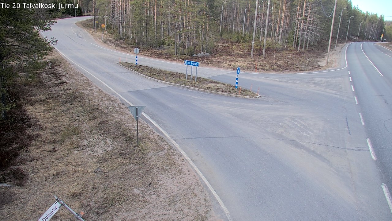Weather Camera Image Road 20 Taivalkoski, Jurmu, Taivalkoski, Pohjois-Pohjanmaa