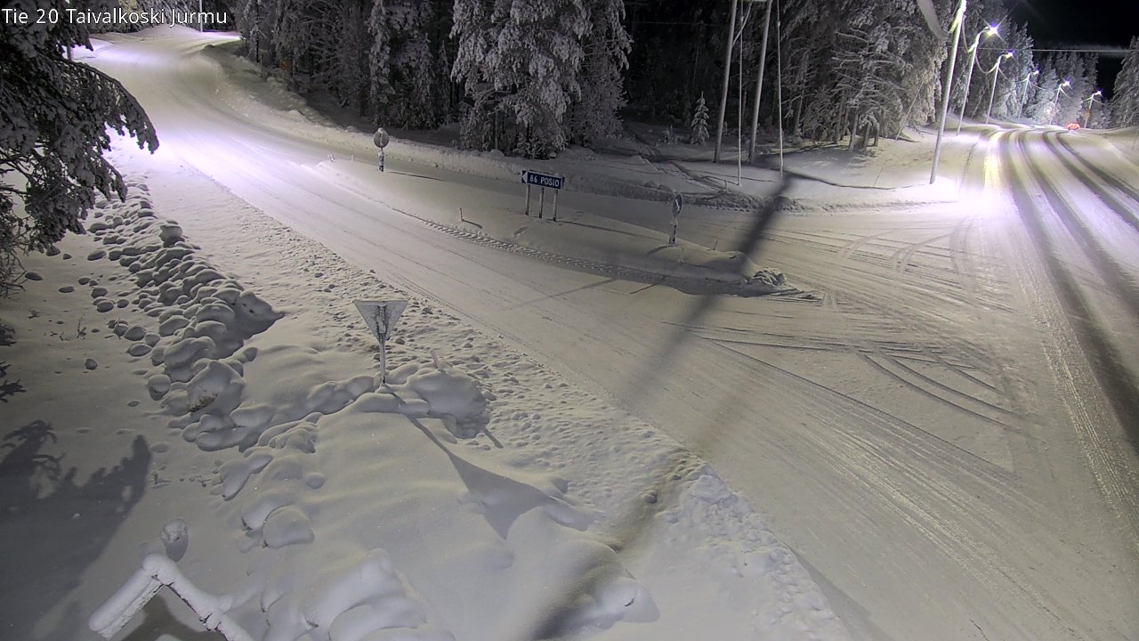 Weather Camera Image Road 20 Taivalkoski, Jurmu, Taivalkoski, Pohjois-Pohjanmaa