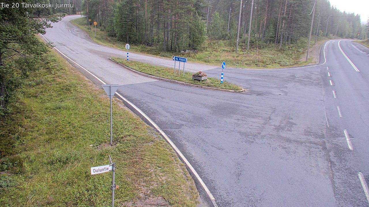Weather Camera Image Väg 20 Taivalkoski, Jurmu, Taivalkoski, Pohjois-Pohjanmaa
