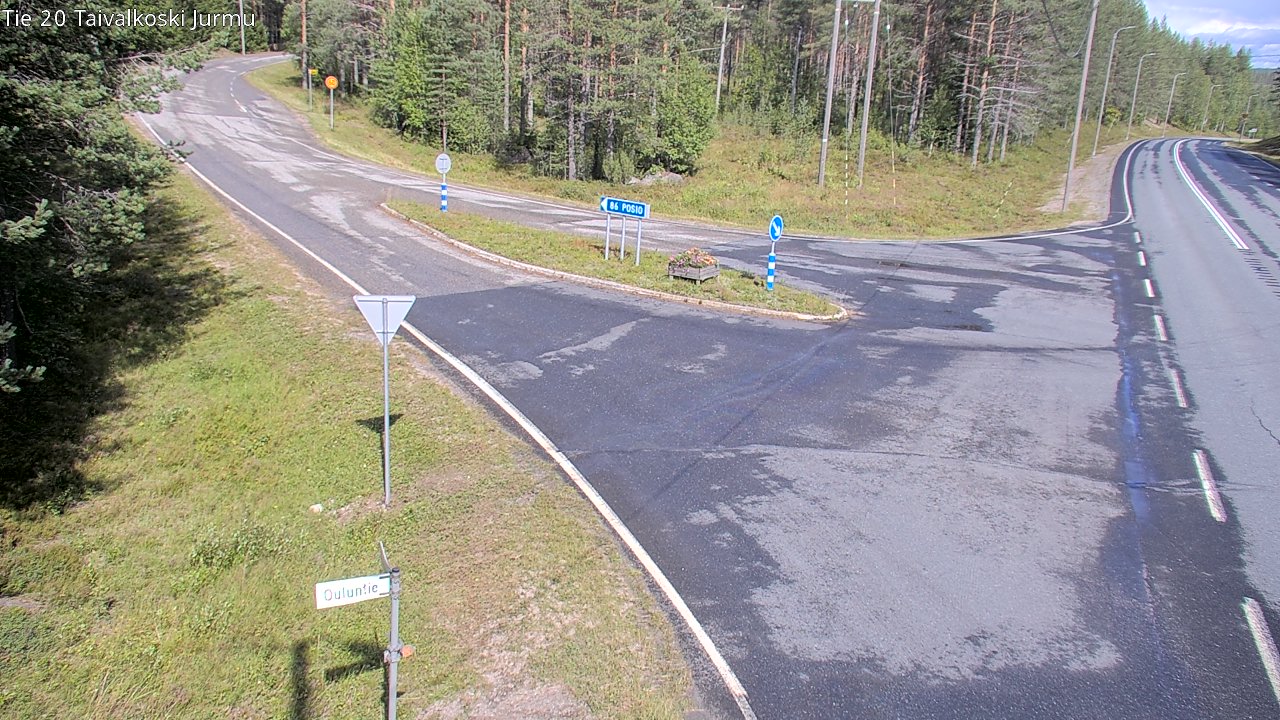 Weather Camera Image Road 20 Taivalkoski, Jurmu, Taivalkoski, Pohjois-Pohjanmaa